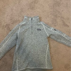Patagonia grey fleece sweater